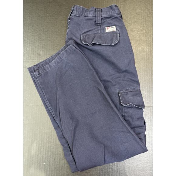 Tyndale FR Navy Cargo Pants Mens 32x29 Straight Flame-Resistant AR 12 CAT2 2112 - Picture 8 of 10